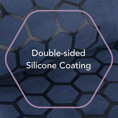 Hot Yoga Mat Towel – Non-Slip Grip for Hot Yoga, Sweat Absorbent, Honeycomb Silicone Grip, Stays Flat – Ideal for Pilates, Travel, Washable & Lightweight - Dark Blue